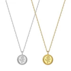 Kate Spade inspired Elegant Romantic Flower Pendant Necklace